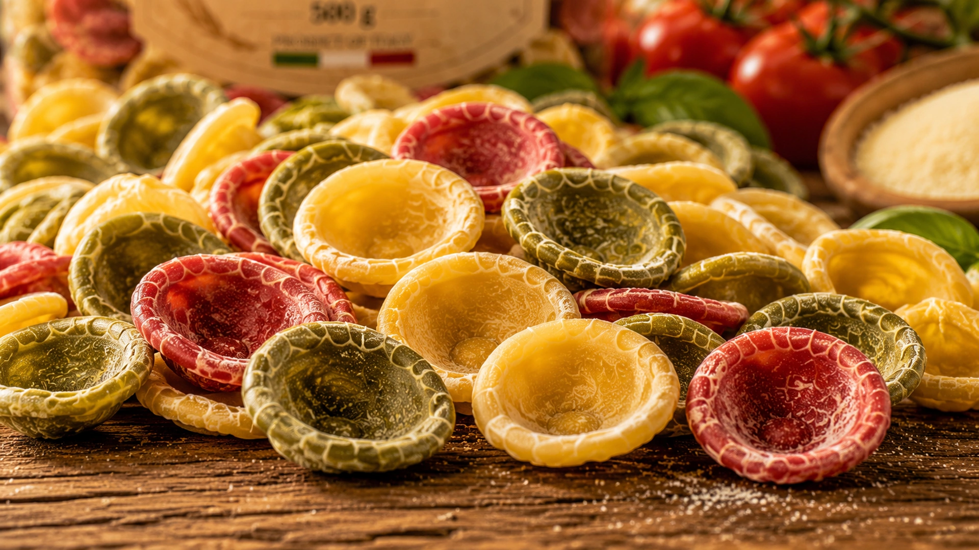 Detail Barevné orecchiette