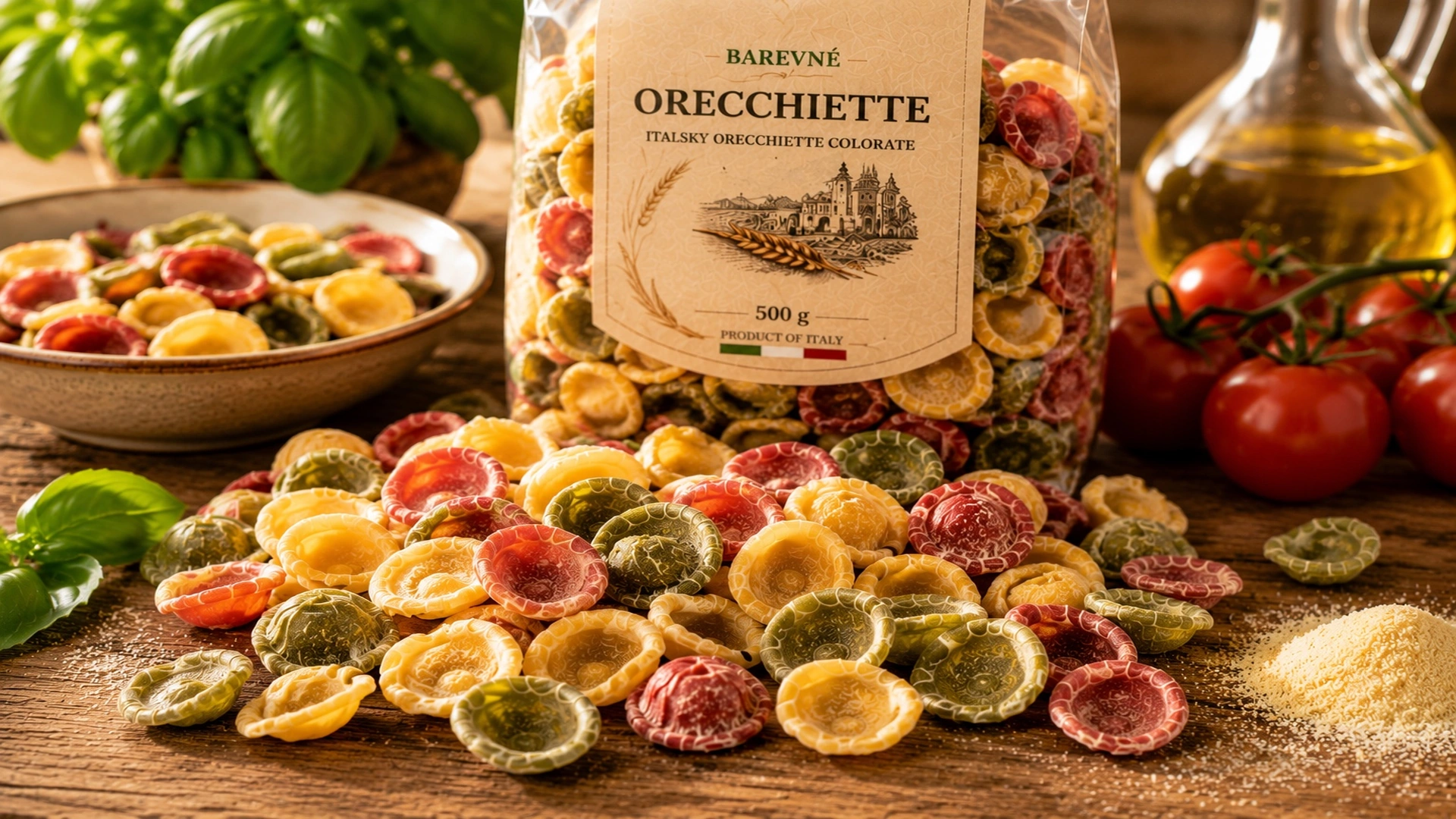 Barevné orecchiette