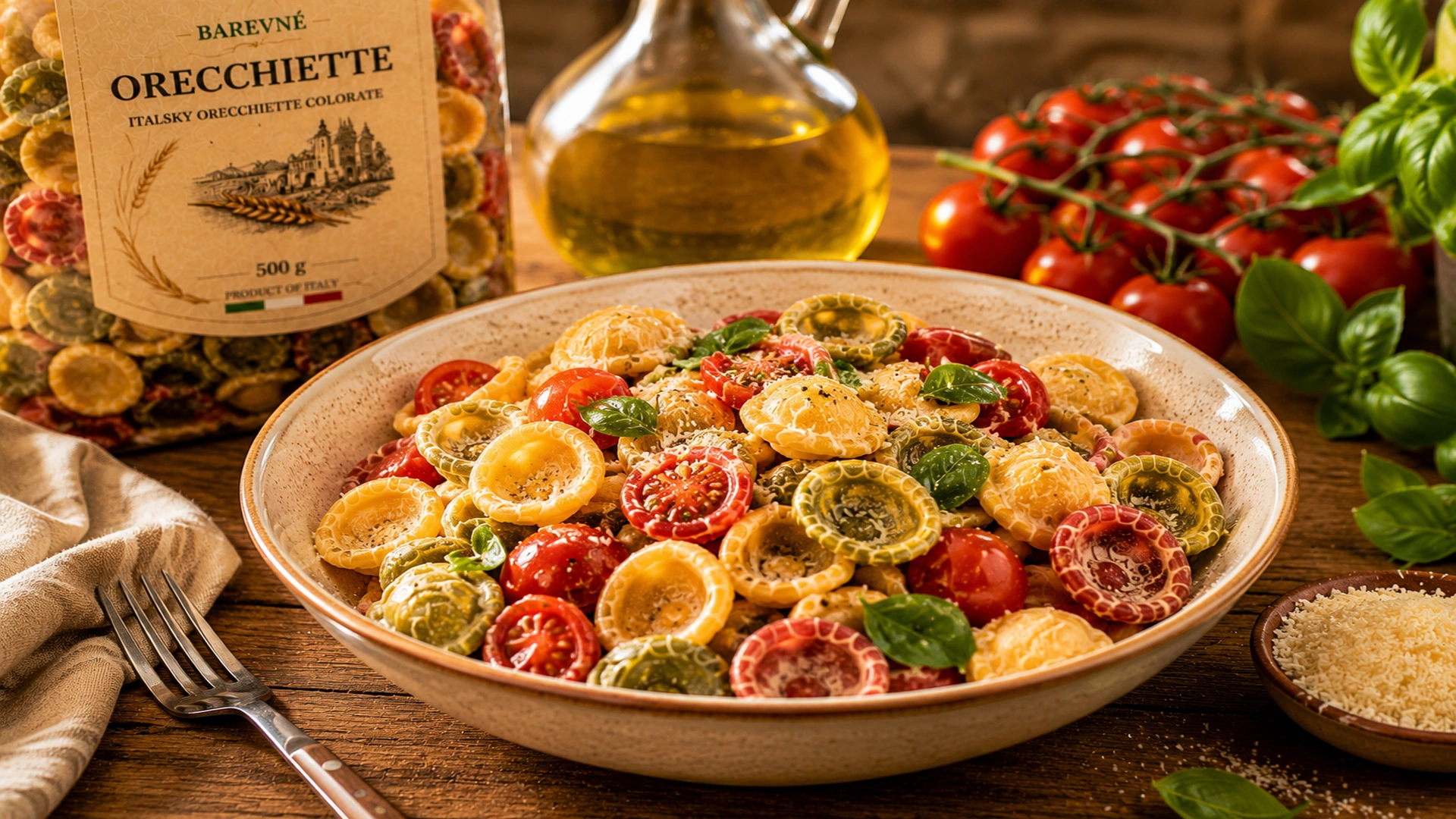 Použití Barevné orecchiette v kuchyni
