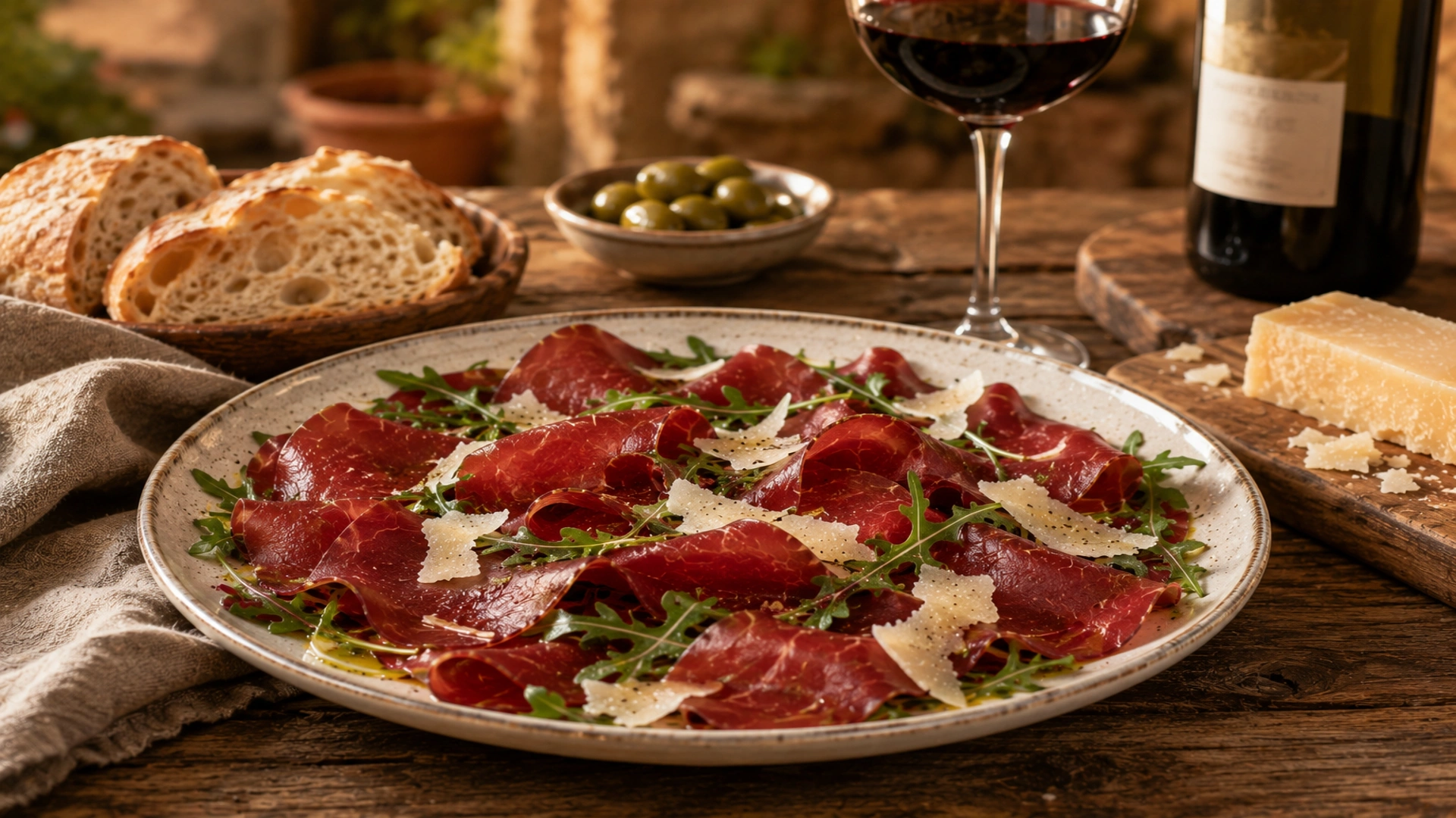 Bresaola jako součást italského stolování