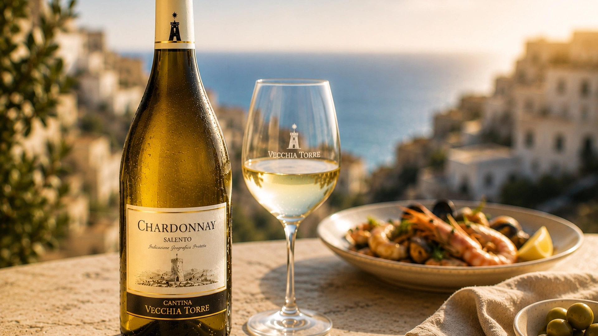 Podávání vína Chardonnay