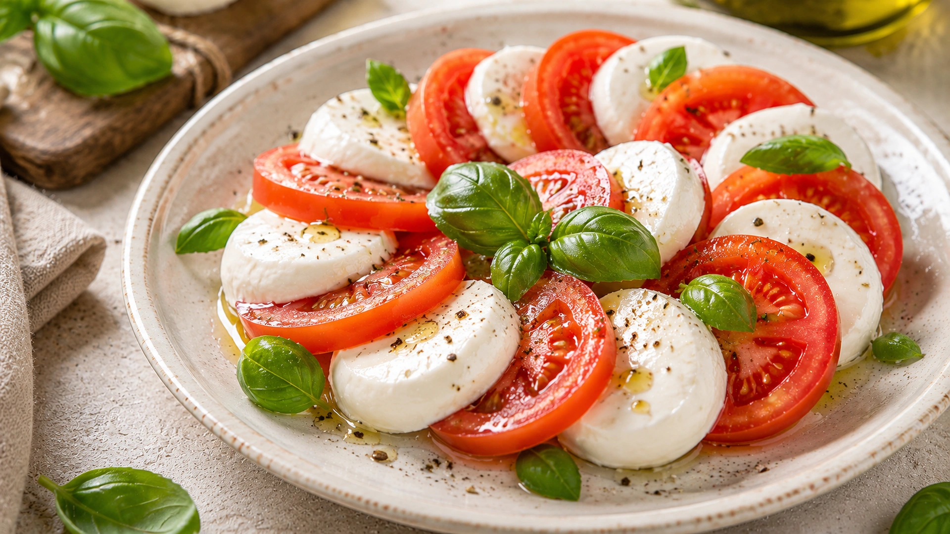 Ciliegine v salátu Caprese