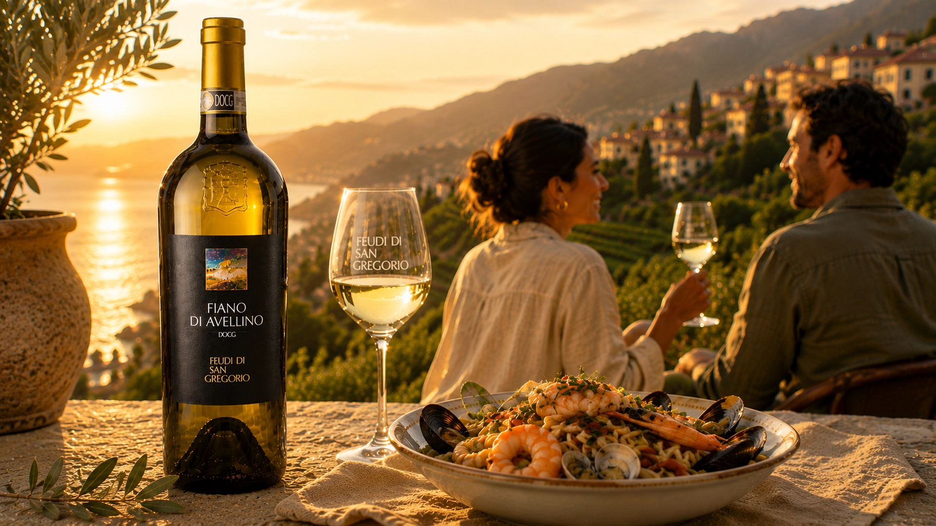 Feudi di San Gregorio Fiano di Avellino jako součást italského stolování