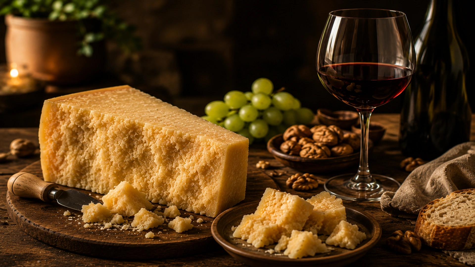 Grana Padano s vínem