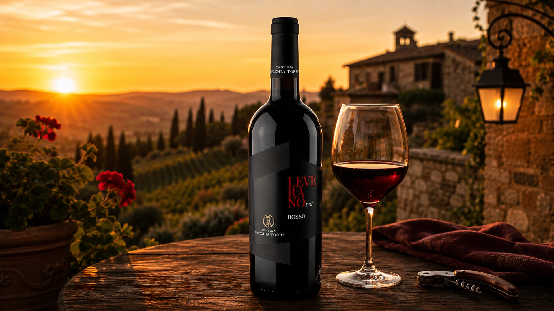 Leverano Rosso DOP jako součást italského stolování