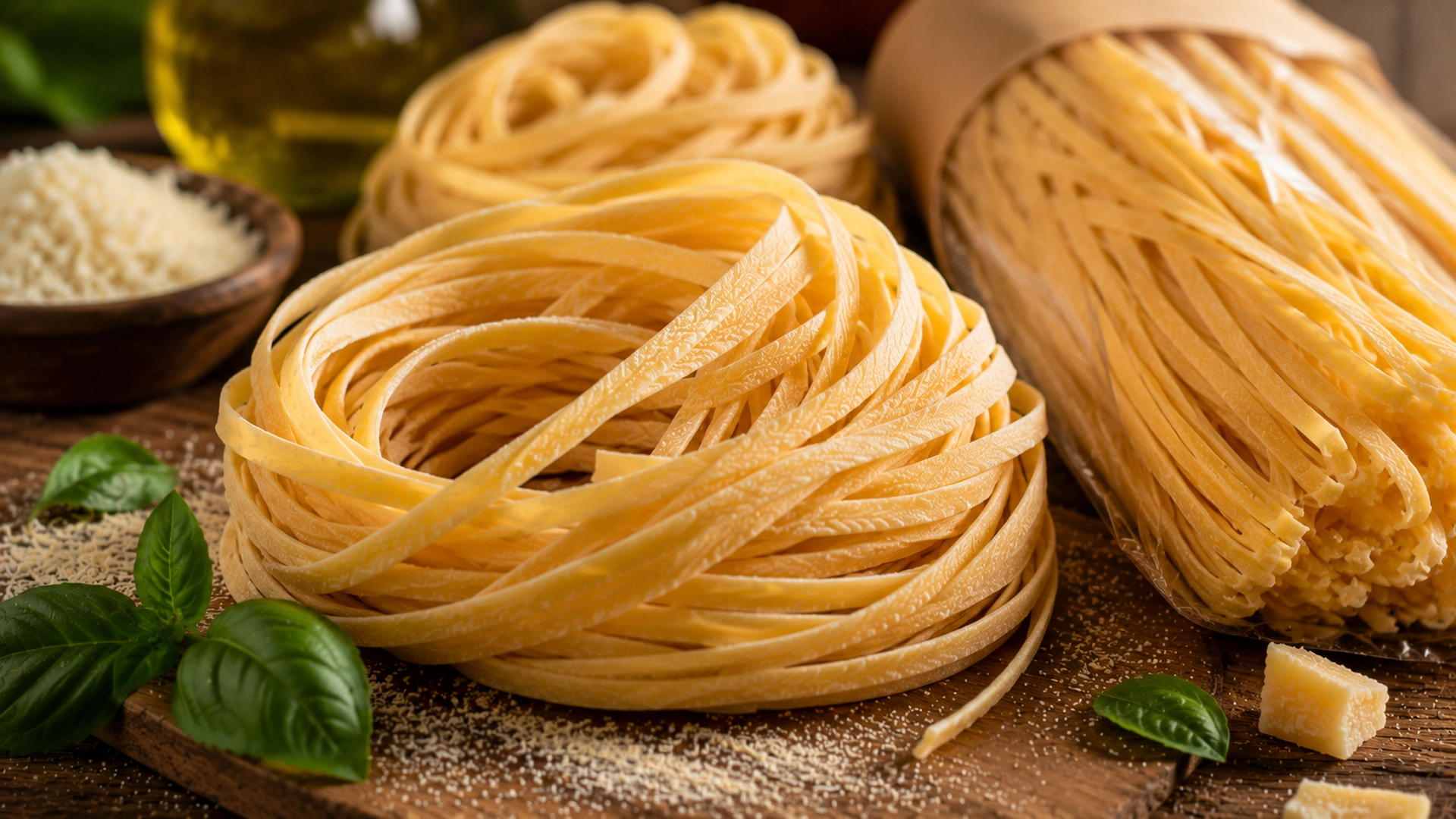 Detail těstovin Linguine