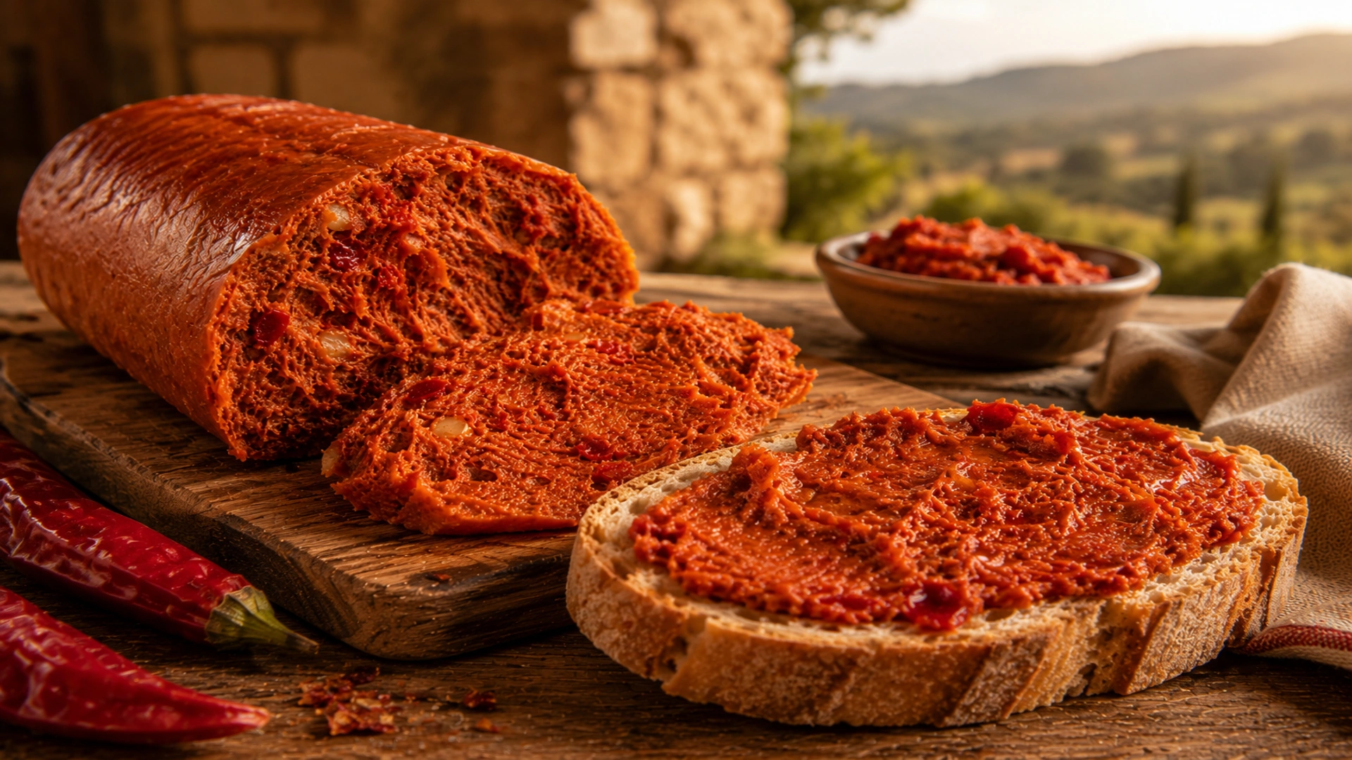 ’Nduja jako součást italského stolování