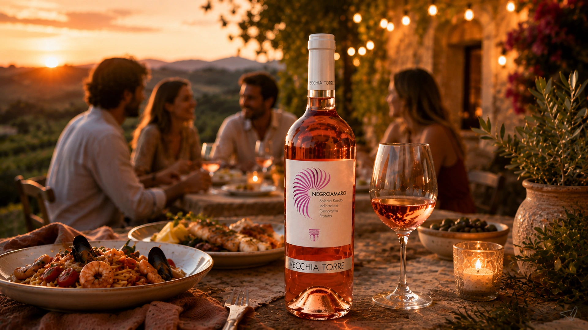 Negramaro Rosato jako součást italského stolování