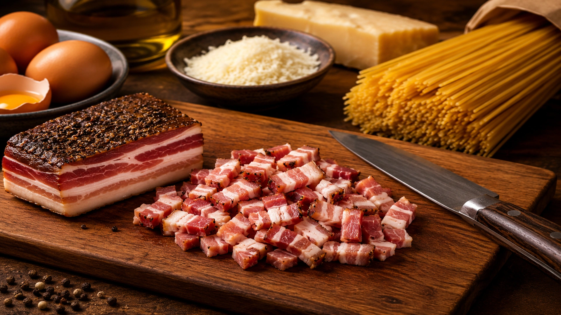 Použití Pancetta tesa v kuchyni