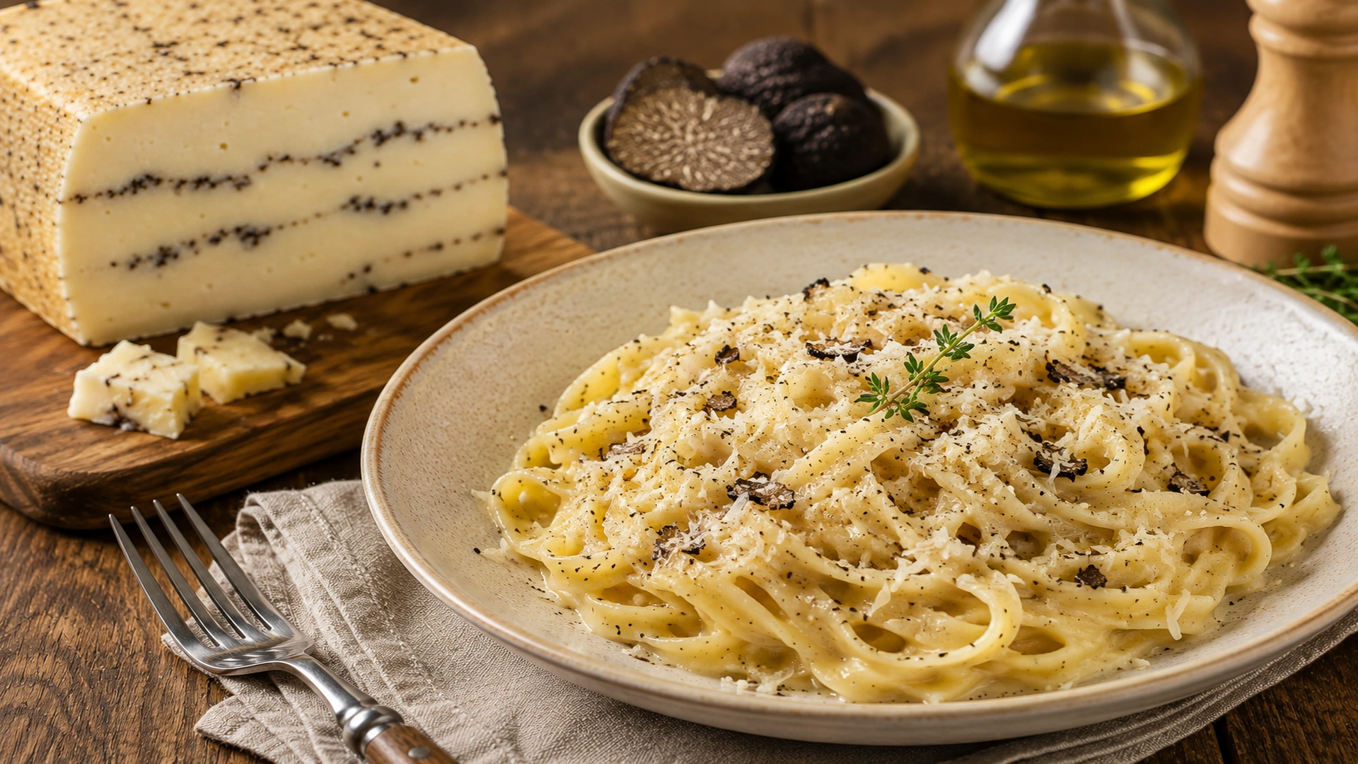 Použití Pecorino con tartufo v kuchyni