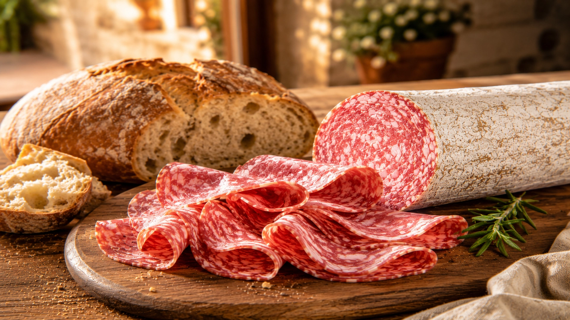Salame Milano jako součást italského stolování