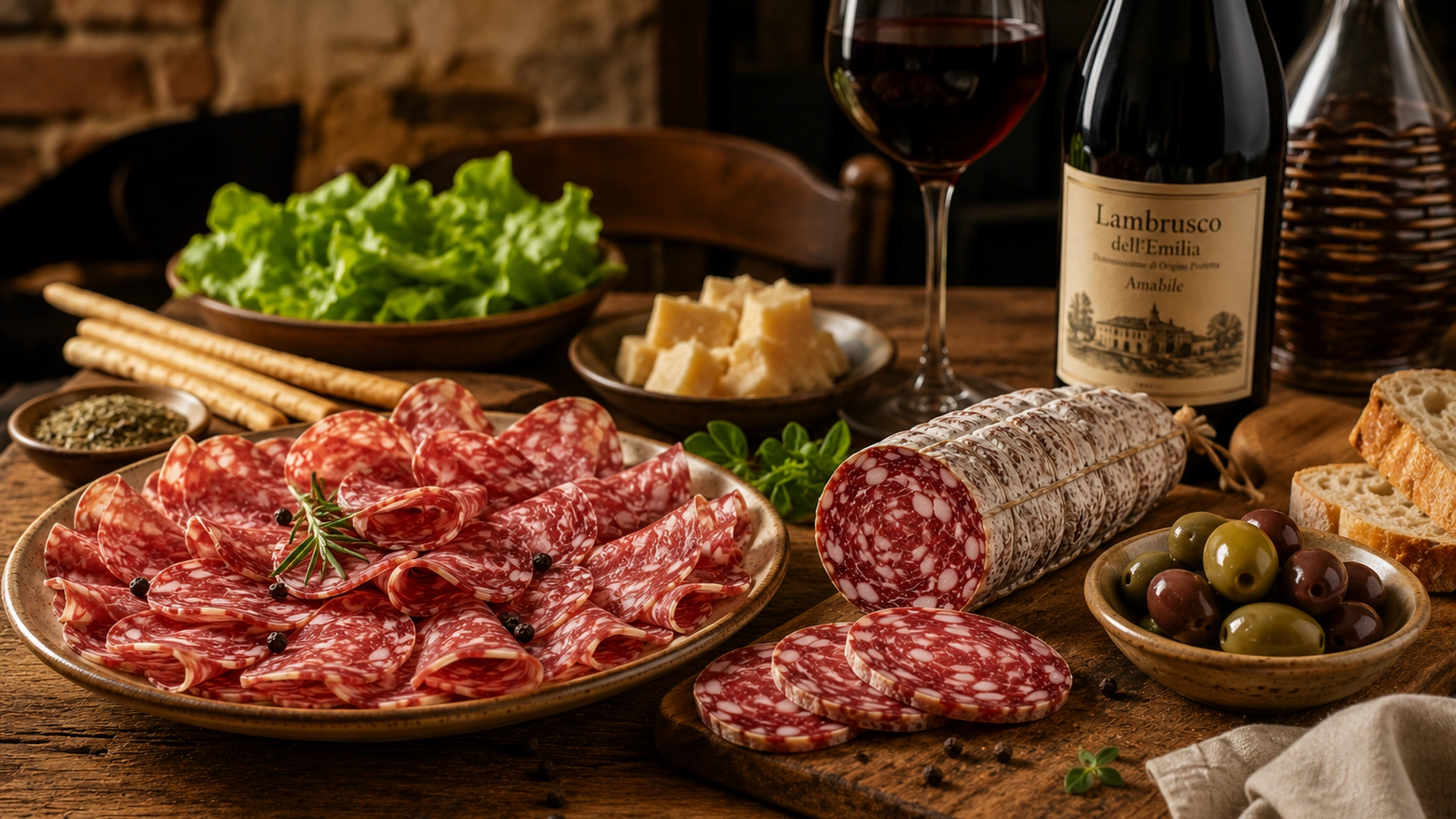 Salame Felino jako součást italského stolování