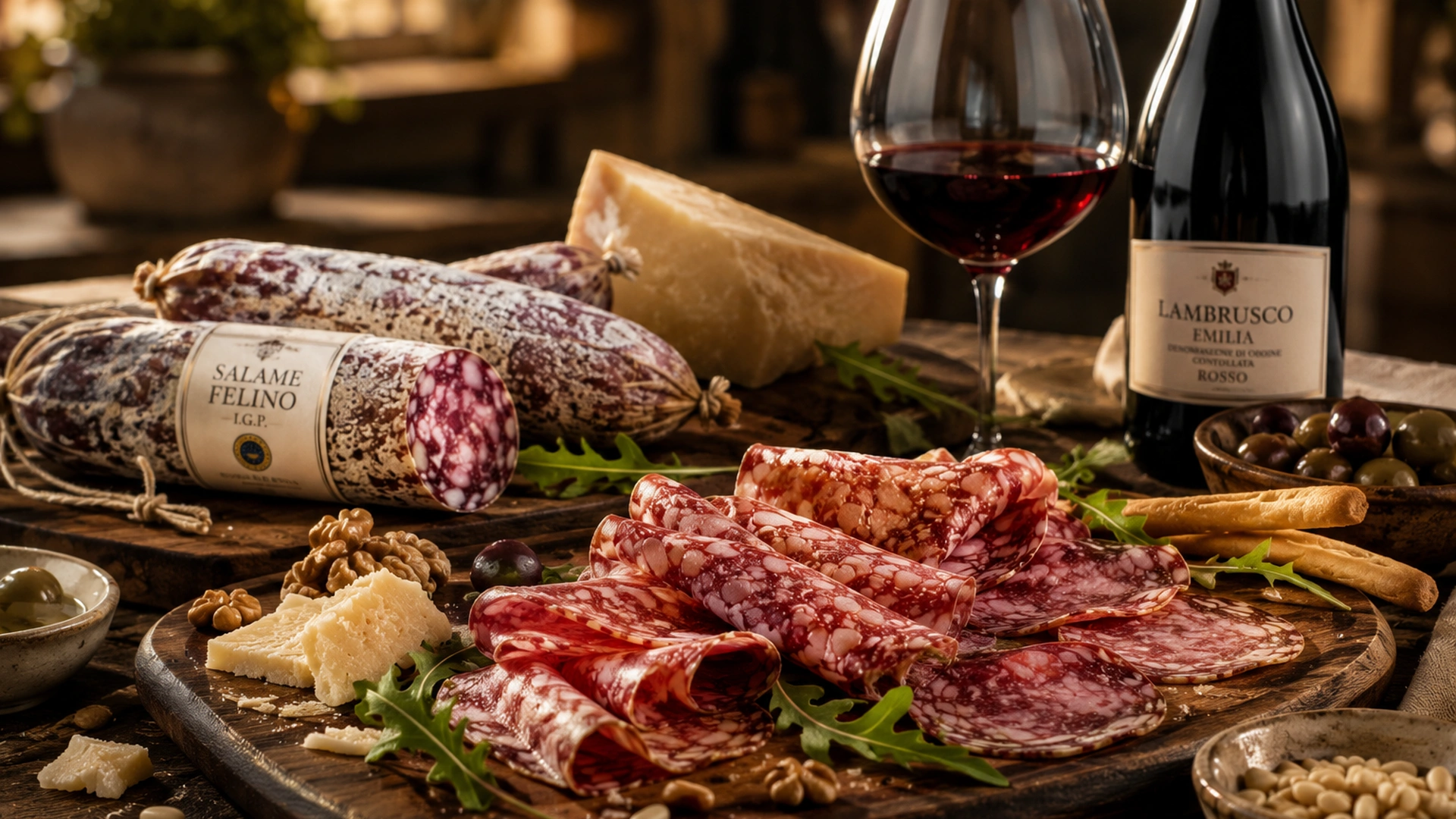 Salame Sbuccia e Mangia jako součást italského stolování