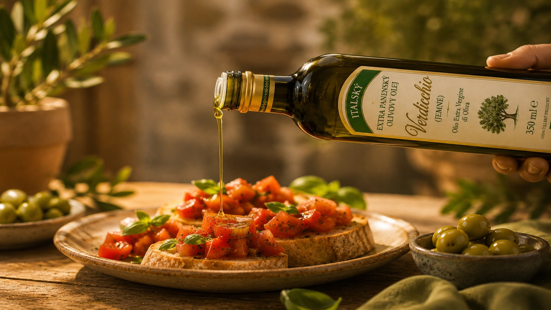 Použití olivového oleje Verdicchio v kuchyni
