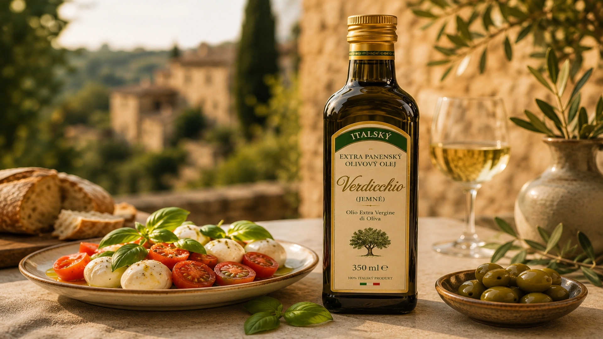 Olivový olej Verdicchio jako součást italského stolování